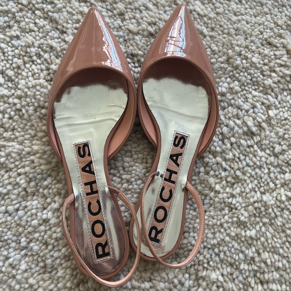 Rochas slingback flat sandals
